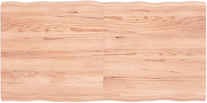 47x24 in Solid Oak Foldable Tabletop Rustic Live Edge Butcher Block Desk Countertop for Dining Room Office Kitchen Small Spaces