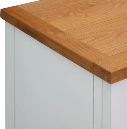 Solid Oak Sideboard Cabinet 35.4" Rustic Wood Buffet Storage with Drawers for Living Room Dining Room Kitchen