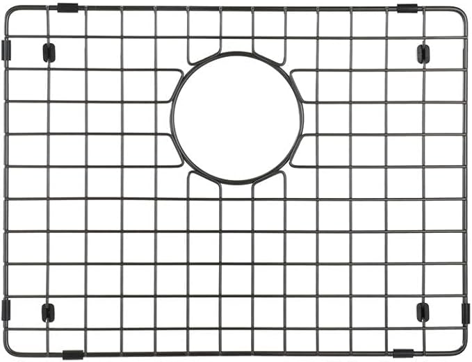 Starstar Sinks Protector Matte Black 304 Stainless Steel Kitchen Sink Bottom Grid, Rack (20 L x 15 W)