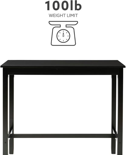 Linon 42 inch Bar Height Pub Claridge Table, Black