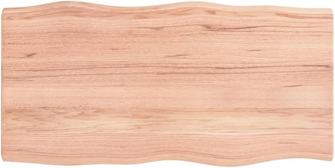Light Brown Oak Tabletop 39.4"x19.7"x1.6", Varnished Butcher Block for Dining, Office, Kitchen, Bar, Indoor