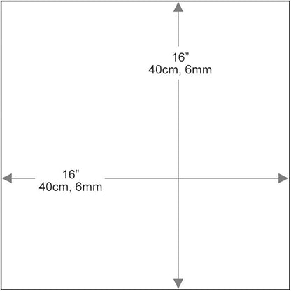 Dulles Glass 16 inch Square Glass Table Top - Tempered - 1/4" Thick Glass Surface, Safe Flat Polished, Eased Corners, Multipurpose for Dining Table, Patio, Coffee and End Table