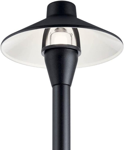 Kichler 1-Light Outdoor Path Light in Centennial Brass, Outdoor Landscape Lighting Fixture for Pathway, Garden and Yard, 12-Volt Low Voltage, (21" H x 6.75" DIA), 15478CBR