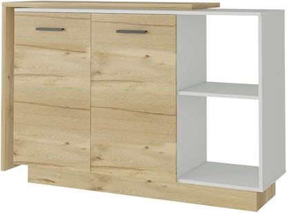 GOWE Aspen Kitchen Island, Two Concealed Shelves, Three Divisions