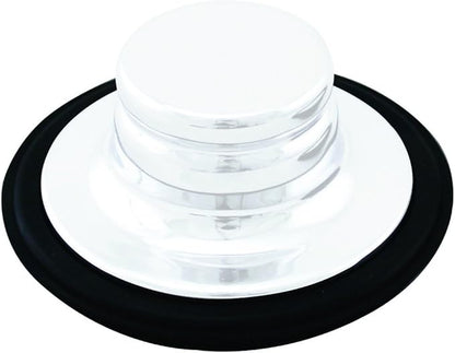 Westbrass A2165-50 4-1/4" OD Post Style Large Kitchen Basket Strainer with Waste Disposal Flange and Stopper Drain Set, Powder Coat White