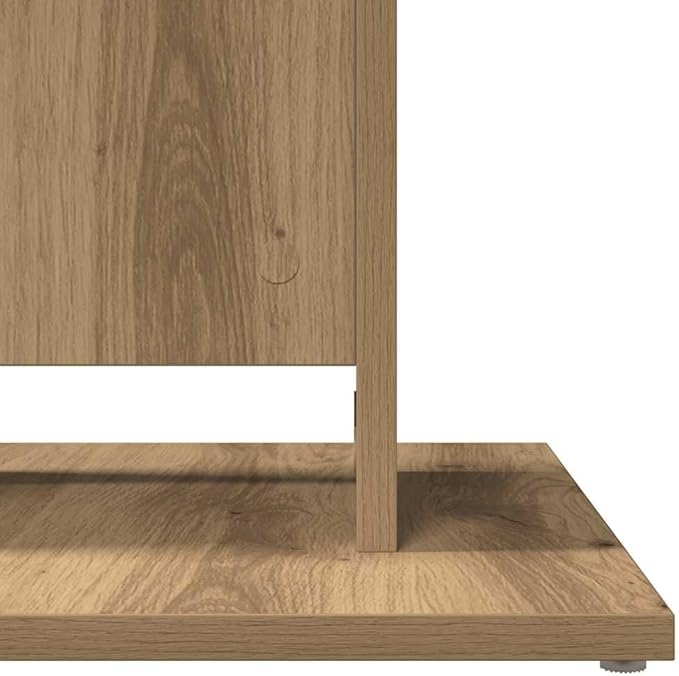 Artisan Oak Small Square Dining Table 23.6x23.6x29.5 in Engineered Wood Bistro Table for 2 Space-Saving Kitchen Breakfast Nook or Office Apartment