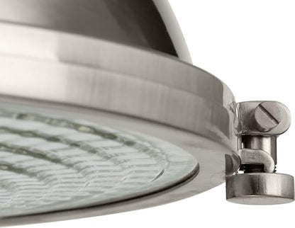 Progress Lighting 1-Light Fresnel Glass Coastal Pendant Light, Fresnel Lens Collection , Indoor, P5188-09, Brushed Nickel
