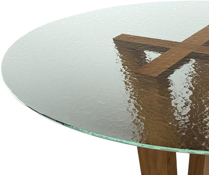 Royalty 48" Inch Round Tempered Glass Table Top – Clear Table Top Glass – Useful for Replacement, Tabletop Protector, Patio, Dining, Coffee, Desks - 1/4" Aqualite Polished Edge