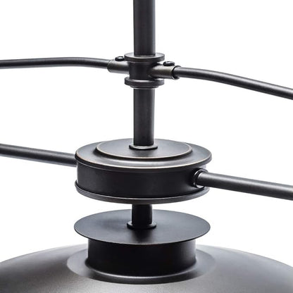 Globe Electric 64845 Nate 3-Light Pendant, Oil Rubbed Bronze, Clear Glass Shades, Bulb Not Included