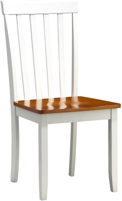 Boraam Bloomington Dining Chair, White/Honey Oak, Set of 2