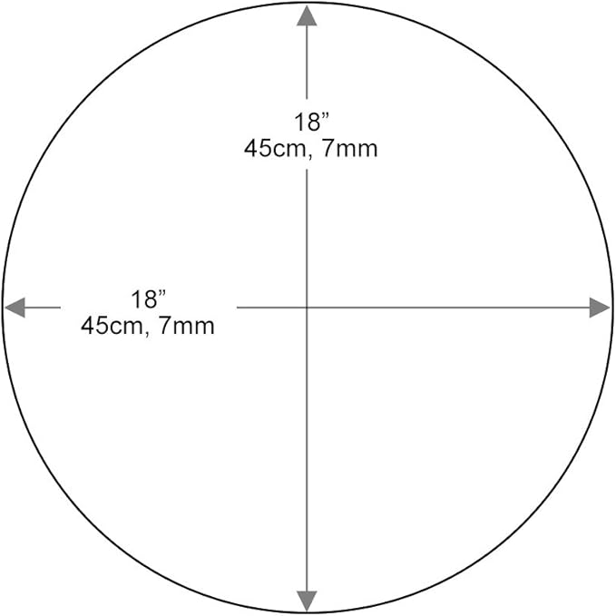 Dulles Glass 18 inch Round Glass Table Top - Tempered - 3/8" Thick Glass Surface, Safe Pencil Edge, Multipurpose for Dining Table, Patio, Coffee and End Table
