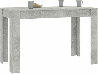 Concrete Grey Dining Table, Engineered Wood Standard Dinner Table, 47.2x23.6 Inch, Modern Kitchen and Dining Room Furniture, Durable & Easy Clean