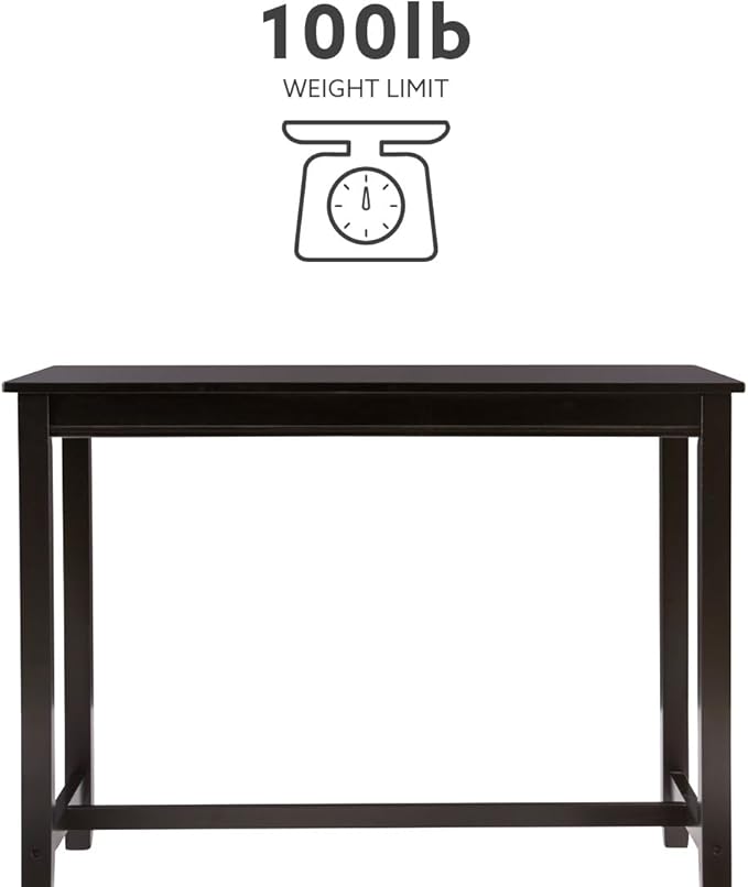 Linon Claridge Black 36 inch Height Bar Table