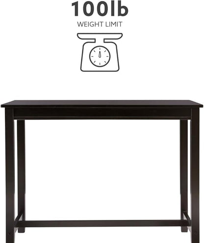Linon Claridge Black 36 inch Height Bar Table