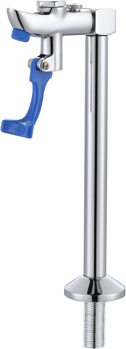 WOWOW Glass Filler Faucet, 9-Inch Push-Back Water Filler Faucet Deck Mount Pedestal Glass Filler Water Station, Stainless Steel Drinking Water Filling Faucet for Bar Hotel Restaurant Cafes