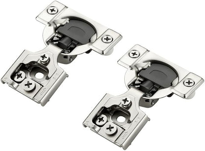 Ravinte 30 Pack 15 Pairs 3/8 Inch Overlay Soft Close Hinges for Kitchen Cabinet Satin Nickel Hidden Stainless Steel Concealed Hinges self Closing