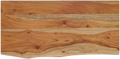 Solid Acacia Wood Live Edge Shelf Wall Mounted for Decorative Items with Shelf Supporting 165 lbs, Rustic Wall for Living Room, Brown Acacia Wood 23.6 x 11.8 x 1.5 Inches