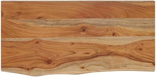 Solid Acacia Wood Live Edge Shelf Wall Mounted for Decorative Items with Shelf Supporting 165 lbs, Rustic Wall for Living Room, Brown Acacia Wood 23.6 x 11.8 x 1.5 Inches