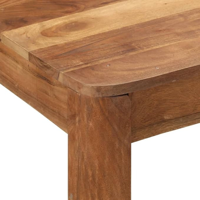 Honey Brown Bar Table Solid Acacia 43.3x21.7x41.7 in Rectangular Modern Counter Height Dining Table for Apartment Kitchen Dining Room