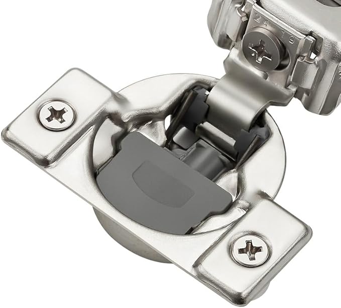 20 Pack 10 Pair 1 inch Overlay Soft Close Hinges for Kitchen Cabinet Hinges Satin Nickel Hidden Hinges Stainless Steel Concealed Hinge self Closing