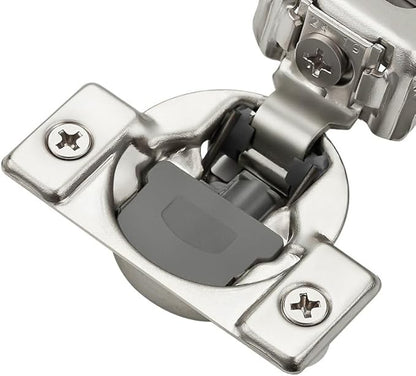 20 Pack 10 Pair 1 inch Overlay Soft Close Hinges for Kitchen Cabinet Hinges Satin Nickel Hidden Hinges Stainless Steel Concealed Hinge self Closing