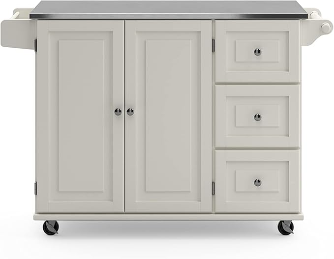 homestyles Dolly Madison Off-White Kitchen Cart