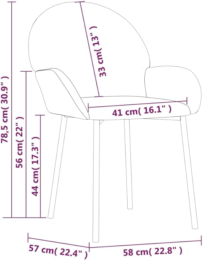 Dark Gray Velvet Dining Chairs Set of 2 Modern Accent Chairs with Metal Frame, Ergonomic Backrest for Kitchen Dining Room Bedroom Vanity Area