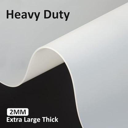 Silicone Mats for Kitchen Counter, Nonslip Silicone Mats for Crafts Countertop Protector Heat Resistant Mat (78.7” x 24” x 0.08”, Translucent)