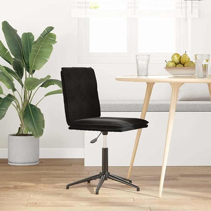 Velvet Dining Chair Black Adjustable Height Accent Chair for Kitchen Living Room Bedroom Modern Furniture with Soft Foam Padding
