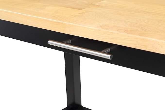 Convenience Concepts Designs2Go 3 Tier Butcher Block Kitchen Prep Island 40" - 3 Tier Modern Cooking Cart with Drawer, Food Serving Station for Kitchen, Dining Room, Black