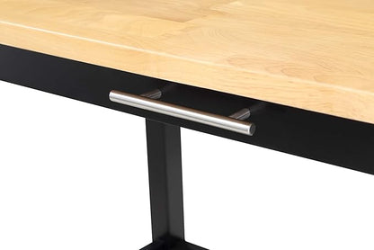 Convenience Concepts Designs2Go 3 Tier Butcher Block Kitchen Prep Island 40" - 3 Tier Modern Cooking Cart with Drawer, Food Serving Station for Kitchen, Dining Room, Black