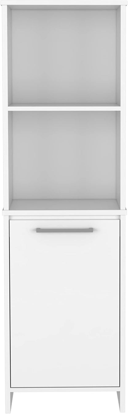 Modern Kitchen Pantry, White Storage Cabinet with 1-Shelf, Easy to Maintain, for Dining Room