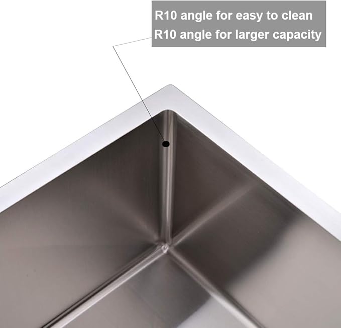 15x20 Inch Bar Sink Drop In, Topmount Small 16 Gauge 304 Stainless Steel Kitchen Sink，Single Bowl Handmade Sink for Laundry Wet Bar Prep RV Office Outdoor Yard with Grid & Drain