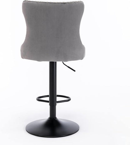 Modern Dining Chair with Back, Sturdy Stable Kitchen Side Chair Set for Home Pub Restaurant Living Room and Kitchen Island, Easy Assembly Mid-Century Luxury Furniture,Gray-Foam-2pc