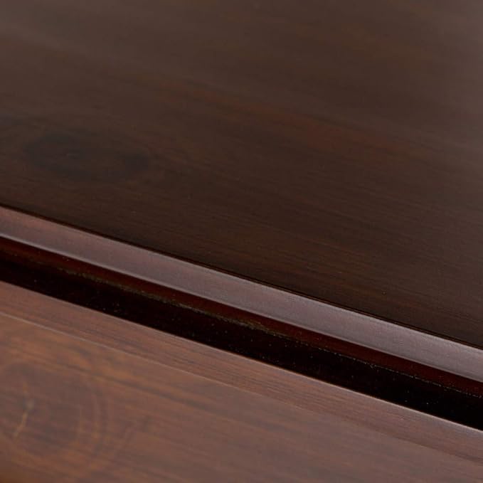 SIMPLIHOME Artisan Storage Cabinet - 30 inch Wide Solid Wood Low Storage Cabinet in Russet Brown, Contemporary Accent Cabinet for Living Room or Dining Room with Glass Doors and Adjustable Shelves