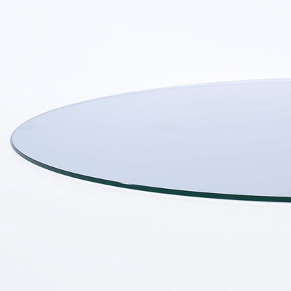Spancraft 42" Inch Round 3/4" Thick Clear Glass Table Top with Flat Polished Edge and Tempered Glass, Replacement Glass Table Top, Great for Dining Tables, end Tables, and Outdoor Patio Table Tops or