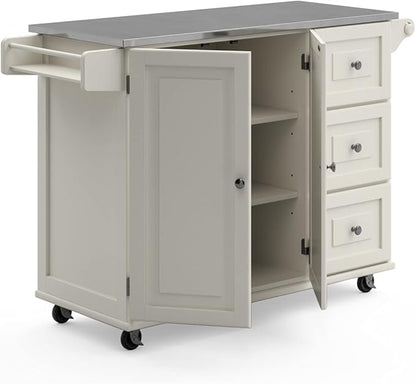 homestyles Dolly Madison Off-White Kitchen Cart