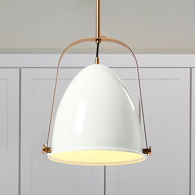 Zelda - 2-Tone Metal Ceiling Light, White and Brushed Gold