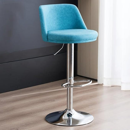 PU Leather Adjustable Stools - Swivel Armless Counter for Kitchen Island, Dining Room &,/Brown B-One Size