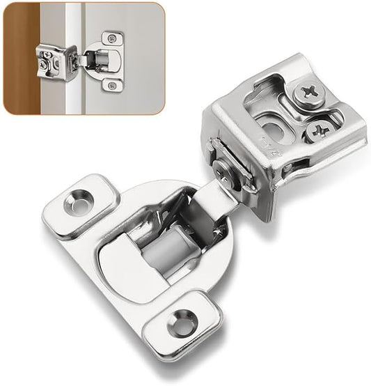 Probrico 30 Pair -60 Pcs 1-1/4 Inch Overlay Cabinet Hinges, Stainless Steel Soft Close Face Frame Hinges for Kitchen, Concealed Self-Closing Door Hinges