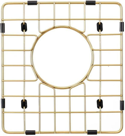 Starstar Sinks Protector Matte Gold 304 Stainless Steel Kitchen Sink Bottom Grid, Rack (11.25 L x 12 W)