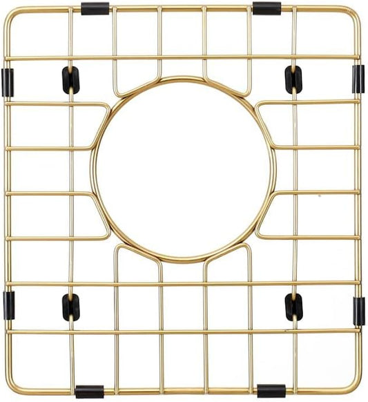 Starstar Sinks Protector Matte Gold 304 Stainless Steel Kitchen Sink Bottom Grid, Rack (11.25 L x 12 W)