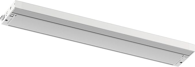 Kichler 6U Series 22" 120V LED Under Cabinet Light in White, 2700K, (22" L x 4.25" W x 1" H), 6UCSK22WHT