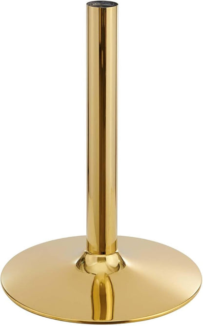 Modway Verne Modern Square 24" Dining Table in Gold White