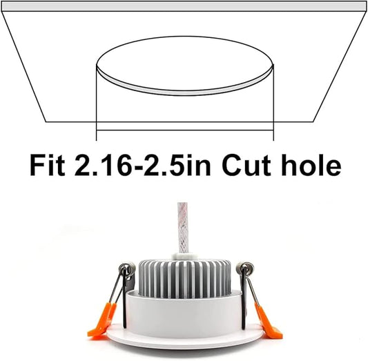 YGS-Tech 2 Inch LED Recessed Lighting, Dimmable Downlight 3W(35W Halogen Equivalent), CRI80, 4000K Natural White Ceiling Light with LED Driver (4 Pack)