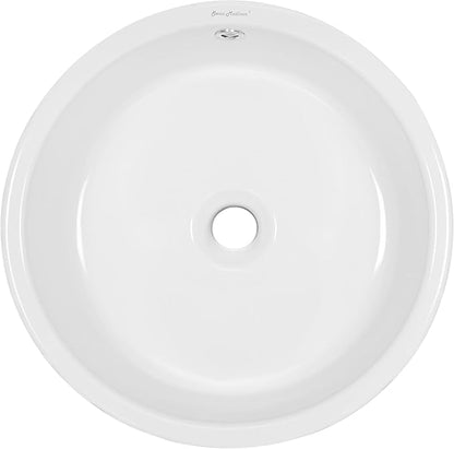 Swiss Madison Plaisir Ceramic Porcelain Round Vessel Vanity Art Basin Bathroom Sink …
