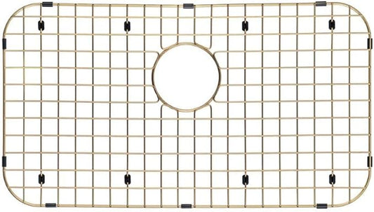 Starstar Sinks Protector Matte Gold 304 Stainless Steel Kitchen Sink Bottom Grid, Rack (26 L x 14 W Hole Top)