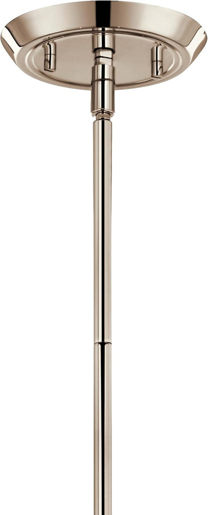Kichler Alvaro 5-Light Chandelier, Soft Modern Light in Polished Nickel, for Dining Room, Office or Bedroom (19.25" x 30.25"), 52689PN