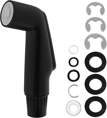 Hygie Rinse Kitchen Sink Side Sprayer Head Replacement Universal Sink Spray Attachment Compatible with Delta, Moen, Kohler and Other OEM Brand, Pull Out Kitchen Sink Faucet Sprayers Head - Matteblack