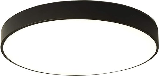 Ganeed LED Flush Mount Ceiling Light, 19.6Inch 39W Modern Ceiling Light Fixture, Black Ceiling Lamp for Dining Room Hallway Living Room Bedroom Office